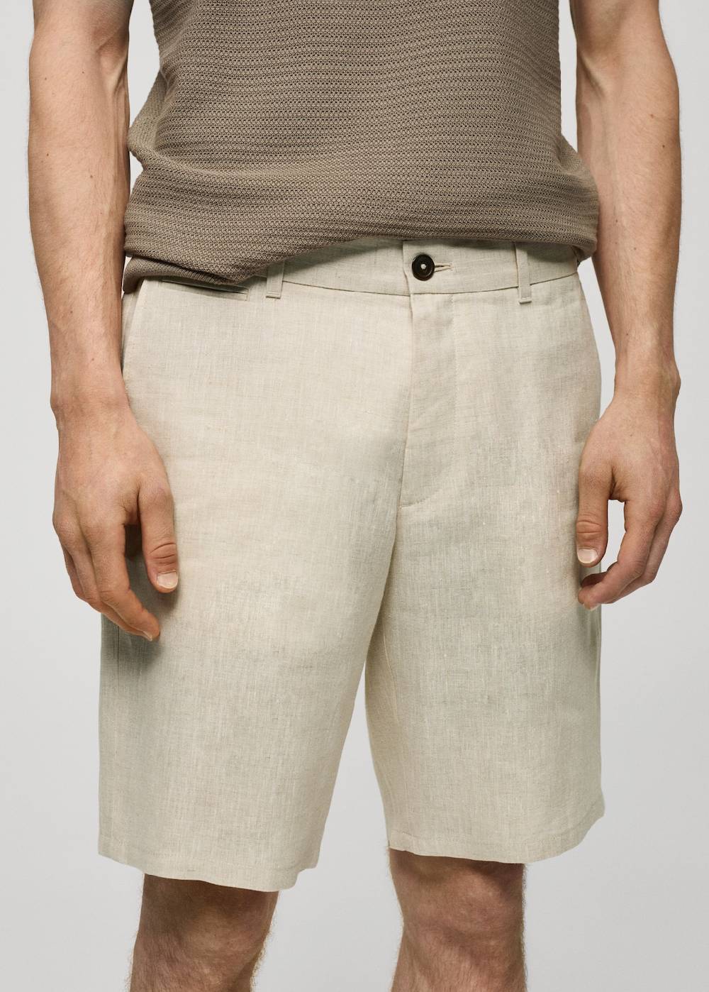 Mango Slim-Fit-Bermudashorts aus 100 % Leinen Kauf eins, bekomm eins gratis