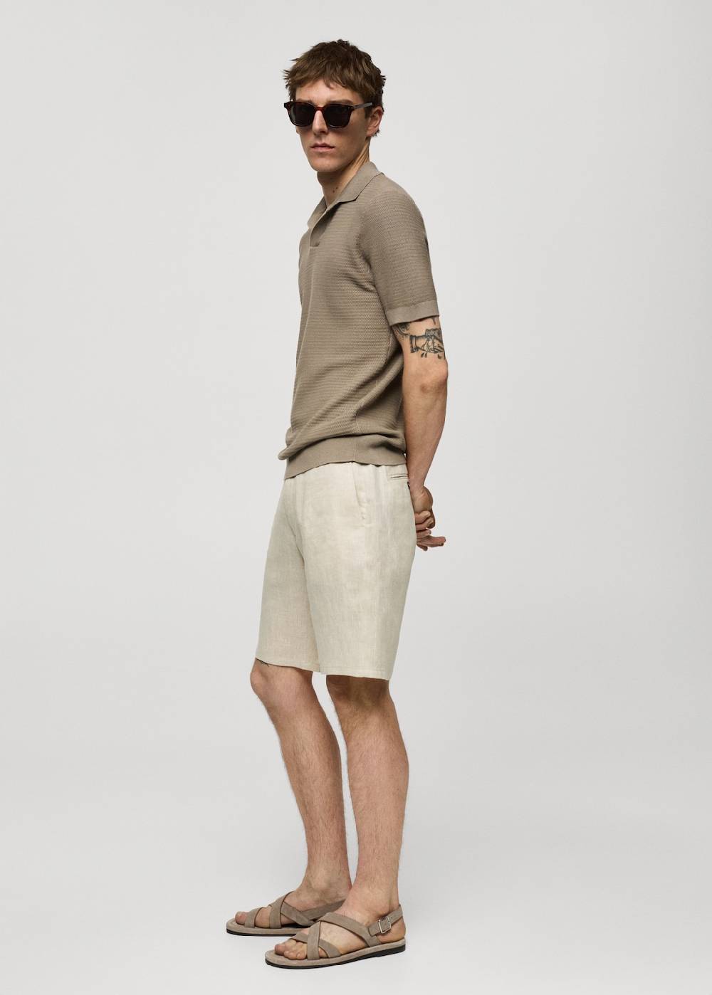 Mango Slim-Fit-Bermudashorts aus 100 % Leinen Kauf eins, bekomm eins gratis