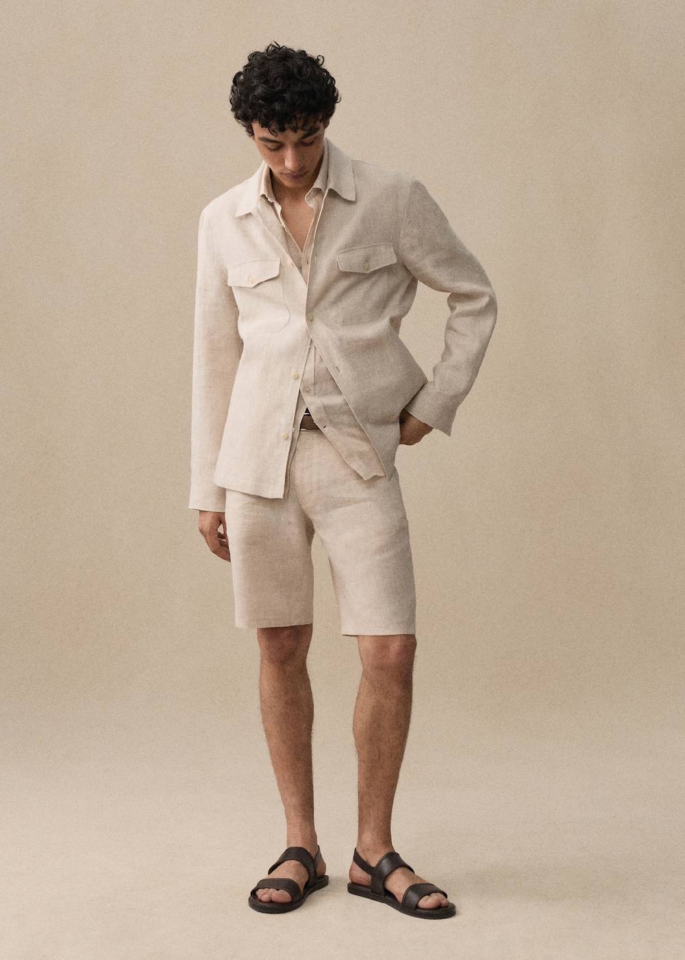 Mango Slim-Fit-Bermudashorts aus 100 % Leinen Kauf eins, bekomm eins gratis