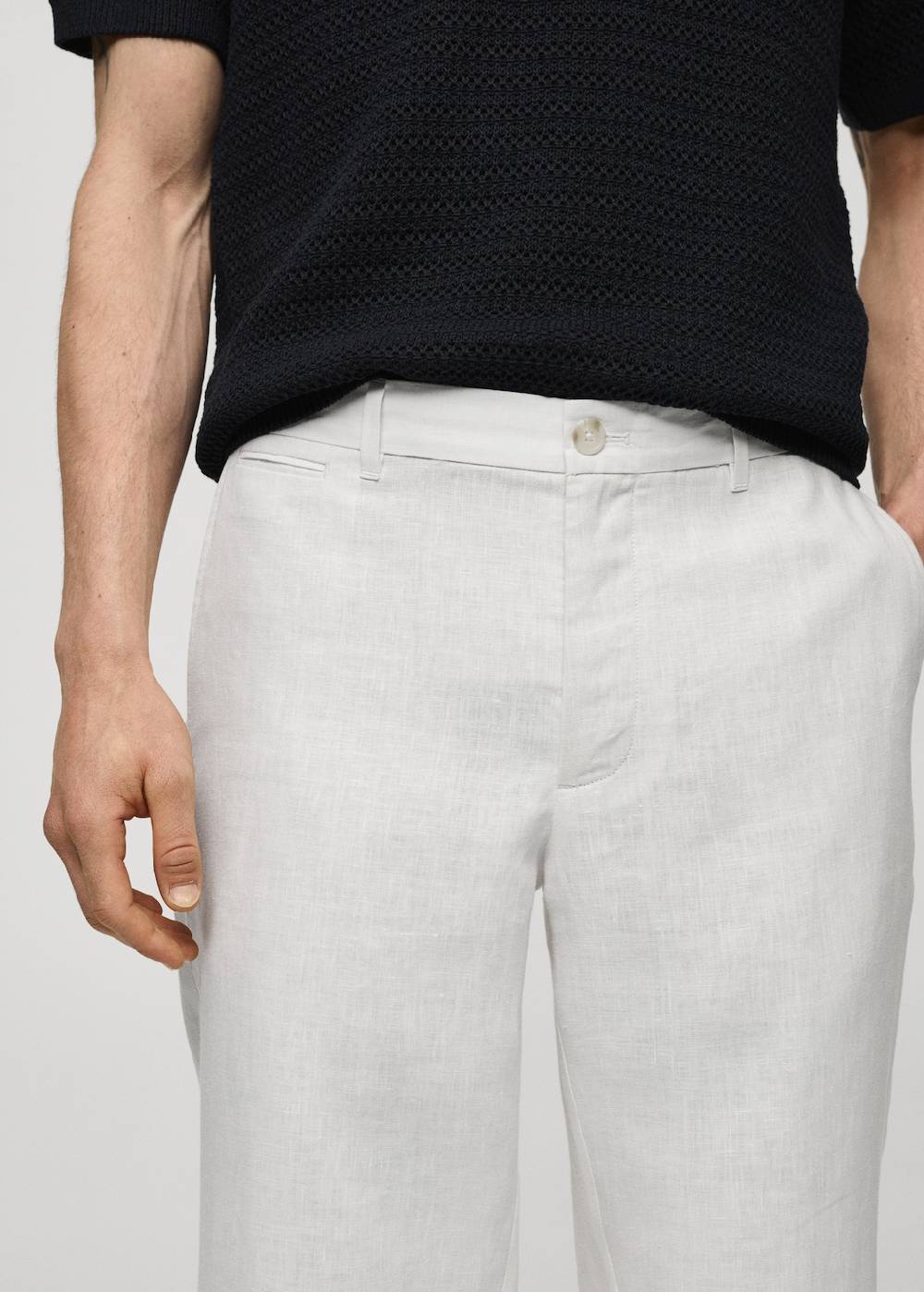 Mango Slim Fit-Hose aus 100 % Leinen Kostenlose Rückgabe