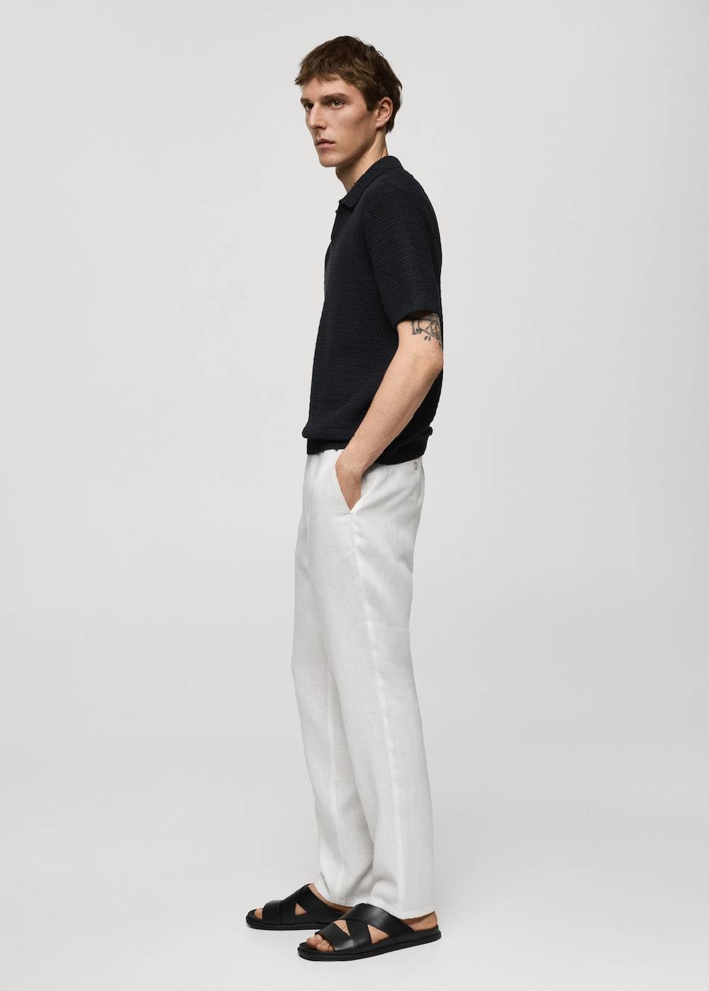 Mango Slim Fit-Hose aus 100 % Leinen Kostenlose Rückgabe