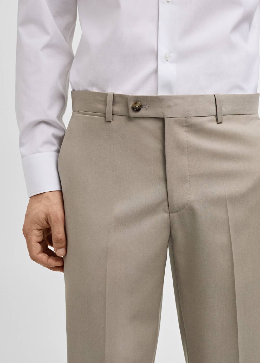 Mango Slim-Fit-Anzughose aus 100 % Schurwolle Begrenzte Freigabe