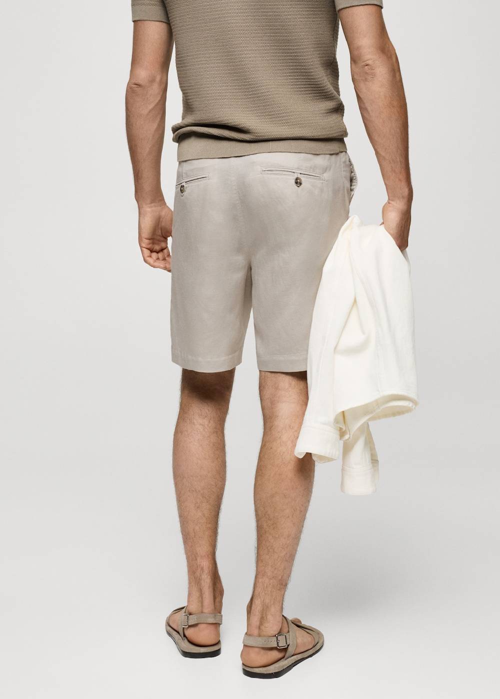 Mango Leinen-Bermudashorts aus Tencel mit Kordelzug Letzte 2 Tage
