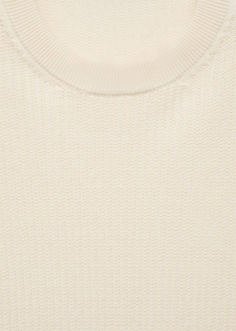 Mango Geripptes Strick-T-Shirt Zeitbegrenzte Promotion