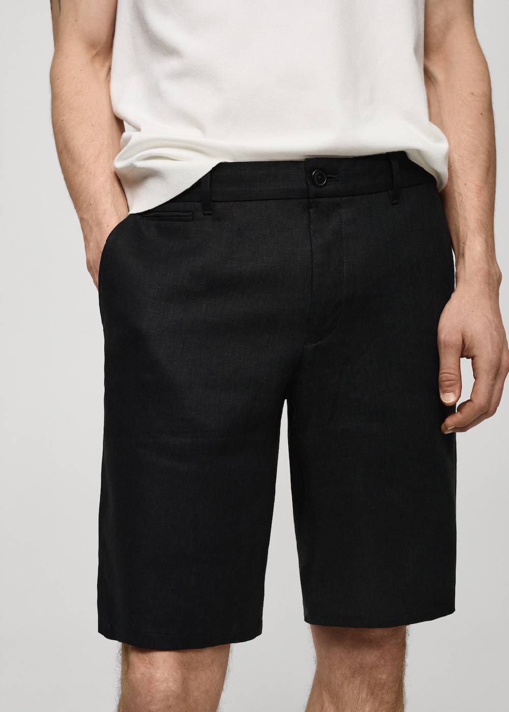 Mango Slim-Fit-Bermudashorts aus 100 % Leinen Nur für heute