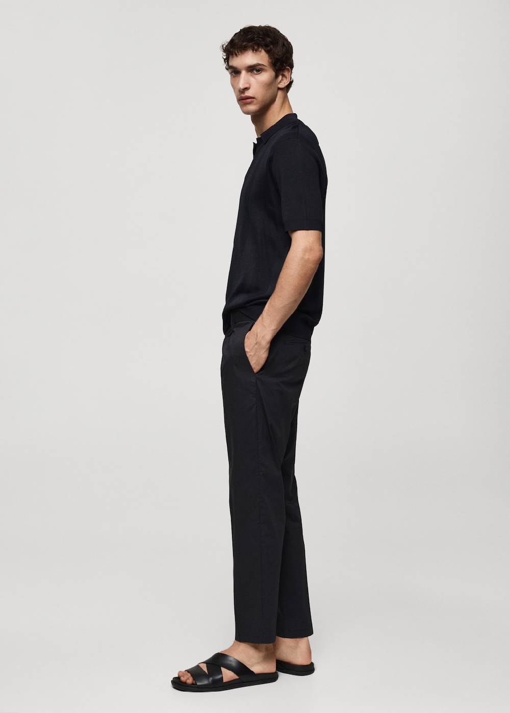 Mango Rippstrick-Poloshirt Nur noch ein Tag übrig