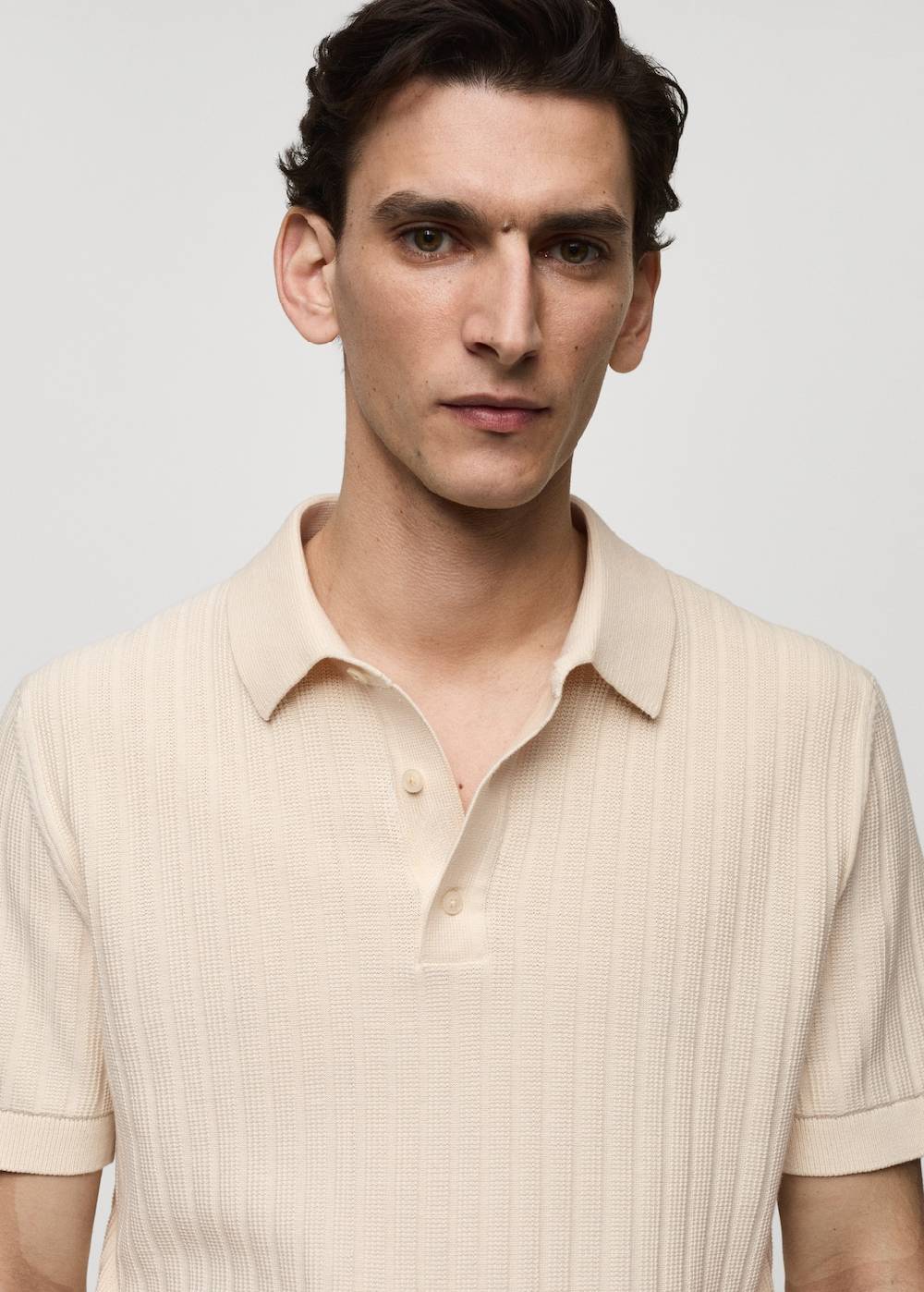 Mango Poloshirt aus 100 % Baumwolle mit Mikrostruktur 50% Rabatt mit kostenlosem Versand