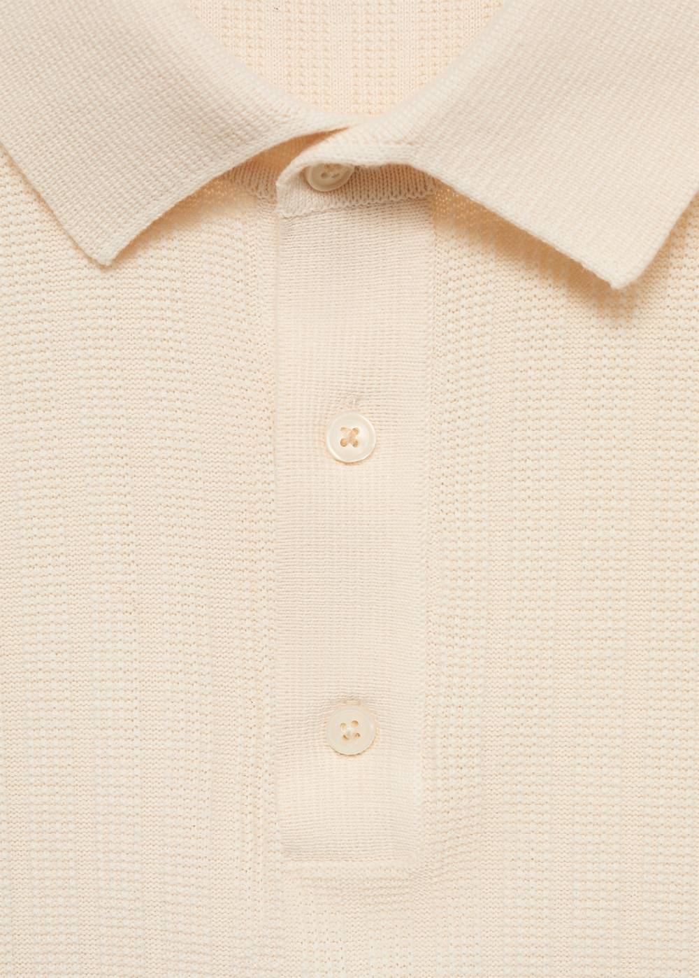 Mango Poloshirt aus 100 % Baumwolle mit Mikrostruktur 50% Rabatt mit kostenlosem Versand