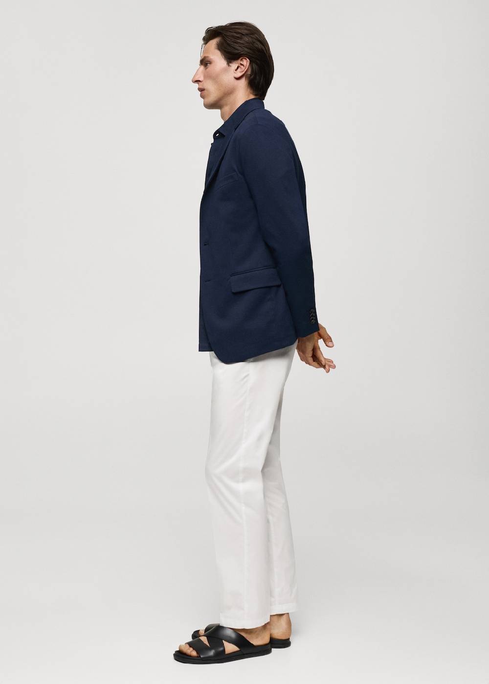 Mango Strukturierter Slim Fit-Baumwollblazer Kostenloser Versand international