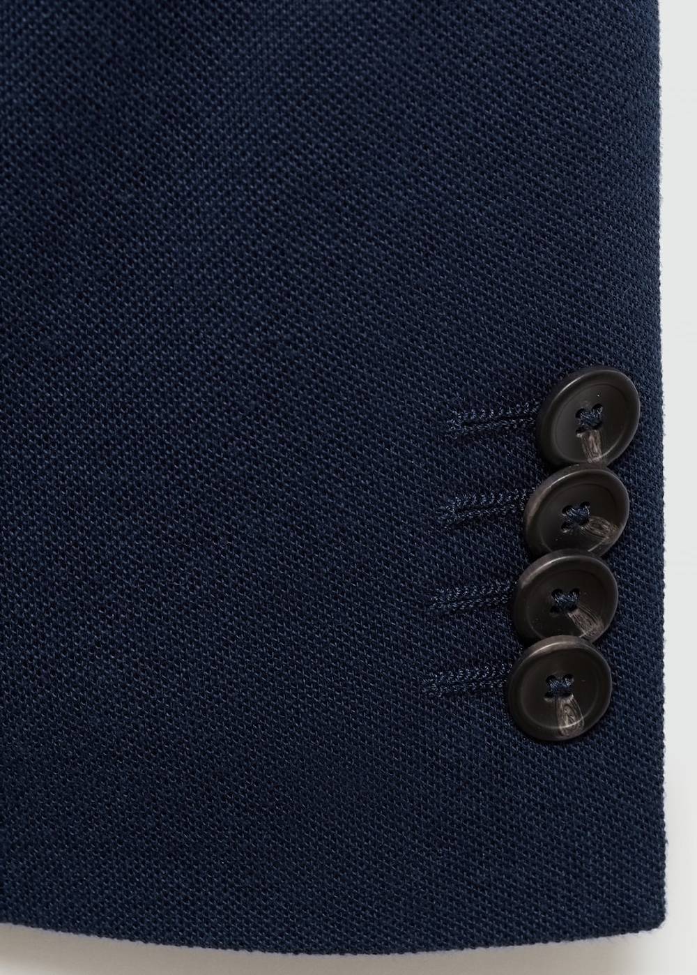 Mango Strukturierter Slim Fit-Baumwollblazer Kostenloser Versand international