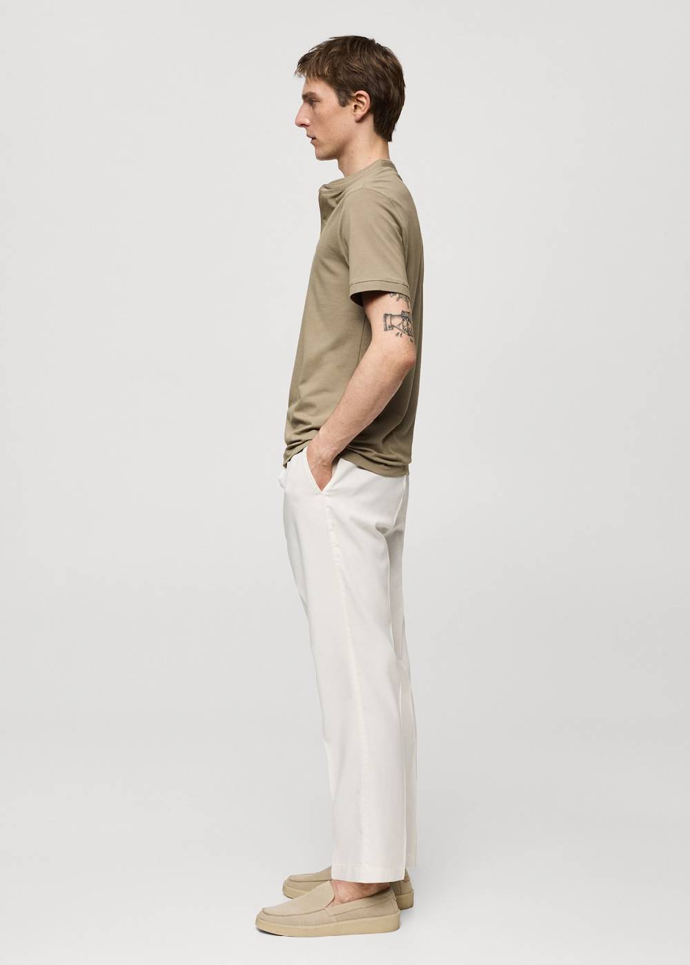 Mango Bundfaltenhose aus Lyocell mit Baumwolle Speichern exportieren