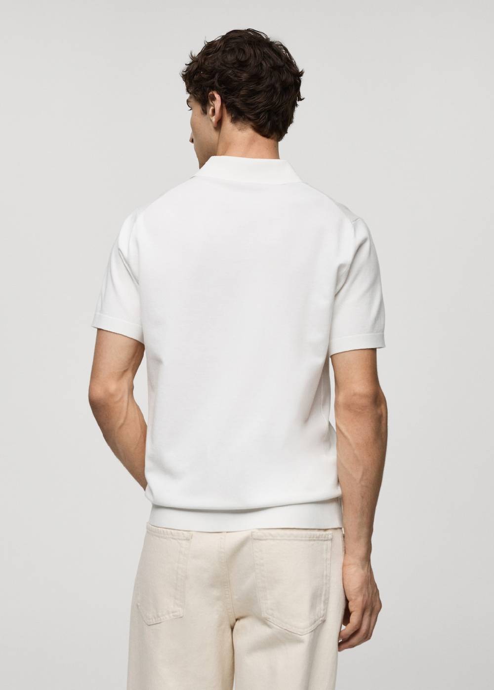 Mango Feinstrick-Poloshirt Im Verkauf