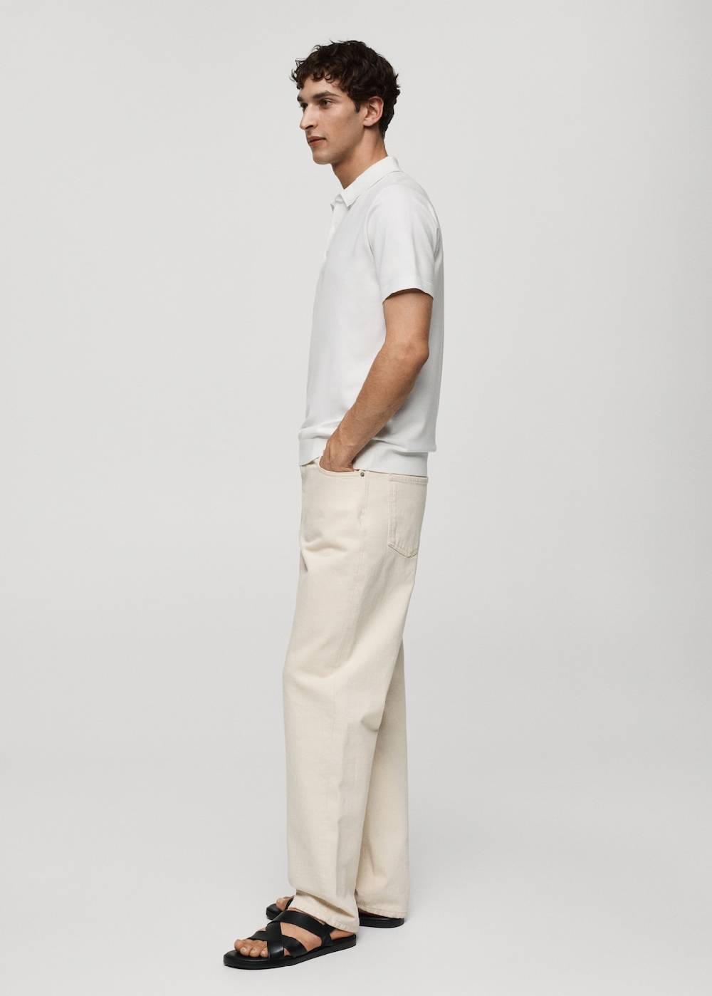 Mango Feinstrick-Poloshirt Im Verkauf