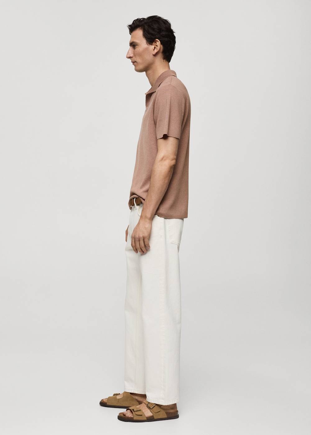 Mango Texturiertes Strick-Poloshirt aus Baumwolle Online