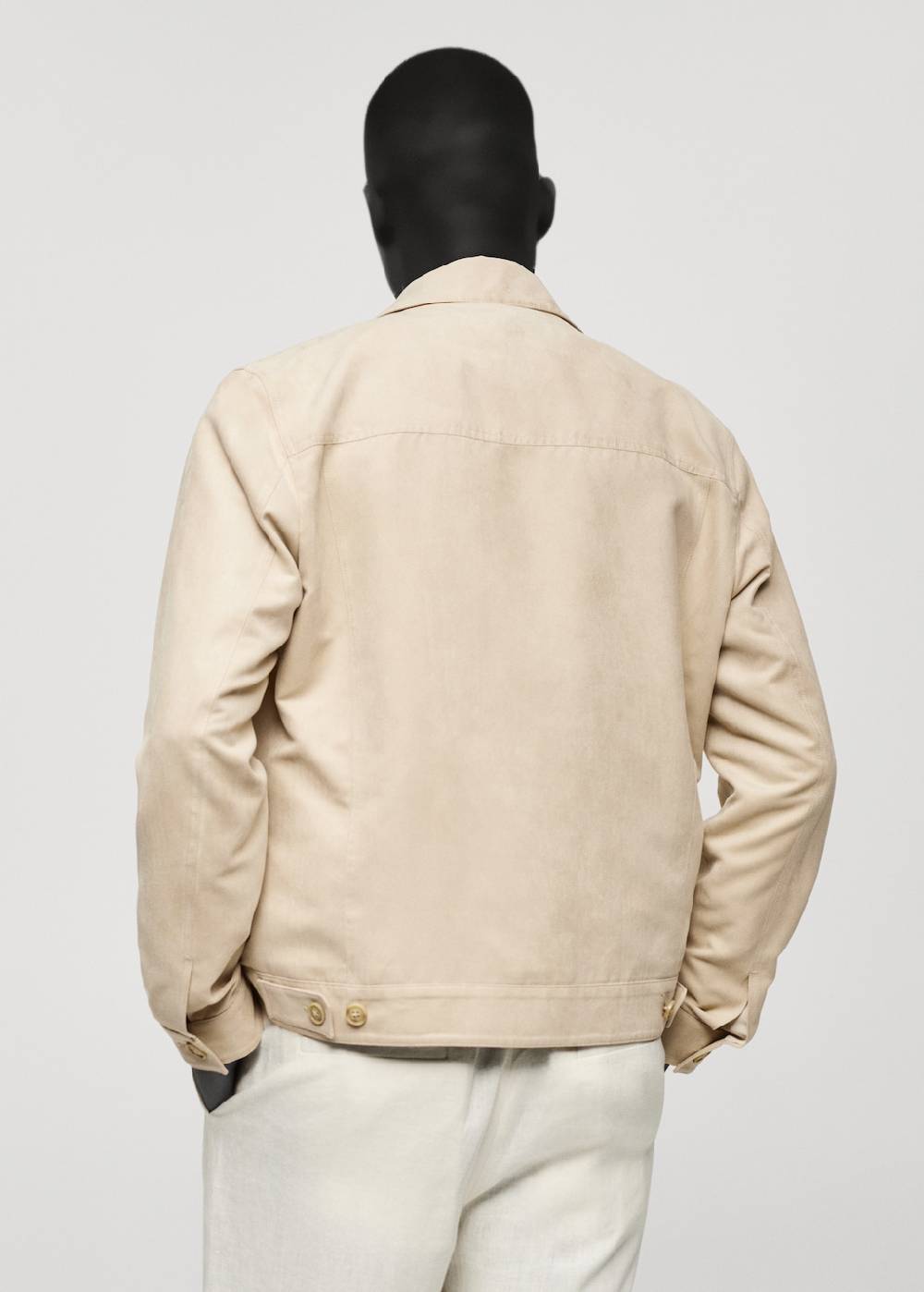 Mango Kurzjacke mit Wildledereffekt und Taschen Outlet