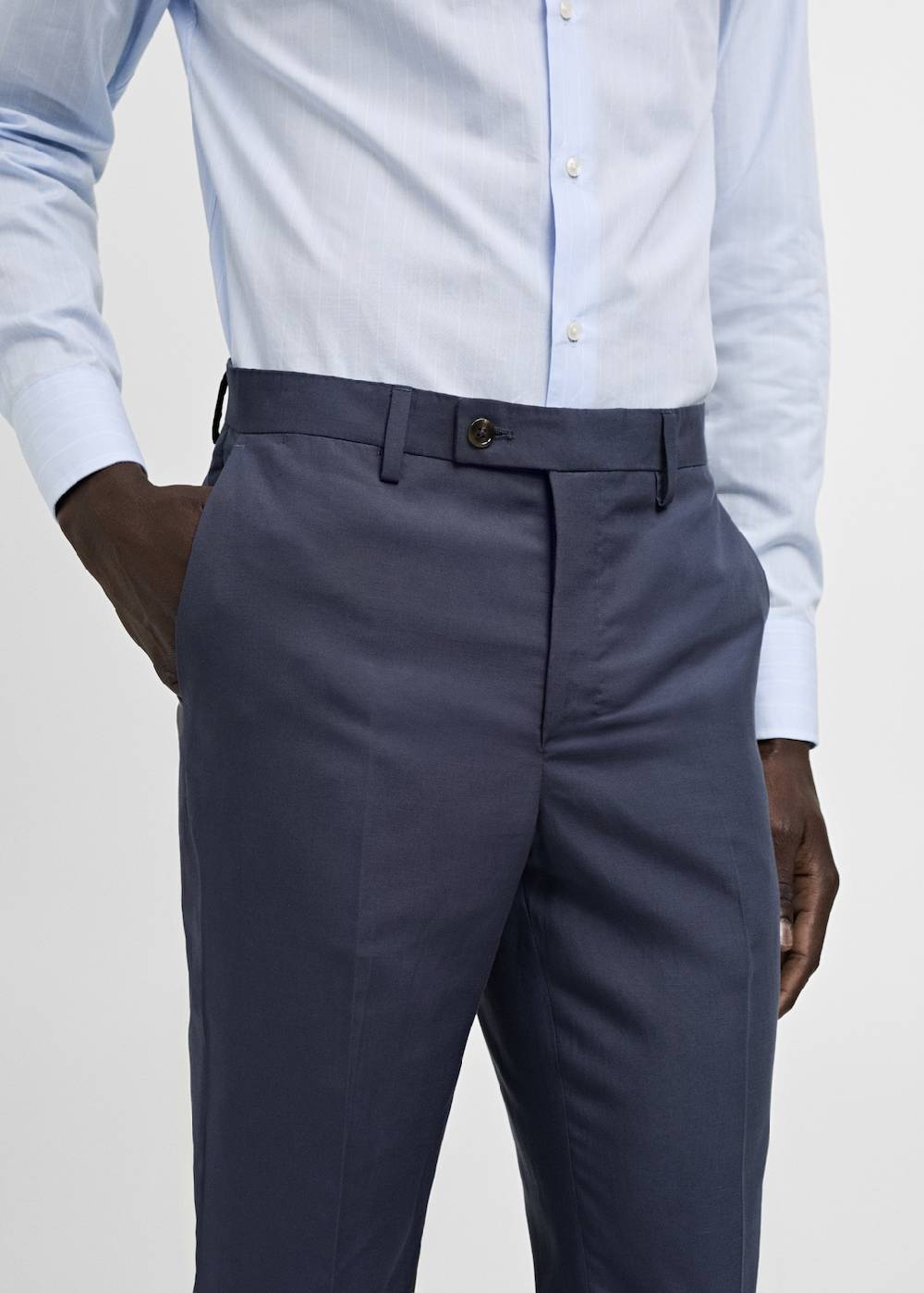 Mango Slim Fit-Anzughose aus Stretchstoff Schlussverkauf