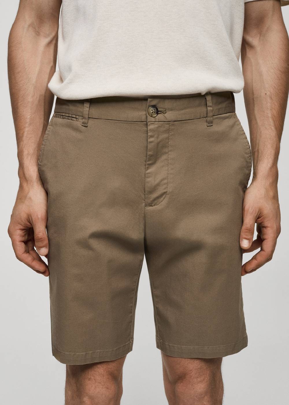 Mango Slim-Fit-Bermudashorts im Chino-Stil aus Baumwolle Limitierter Zeitrabatt