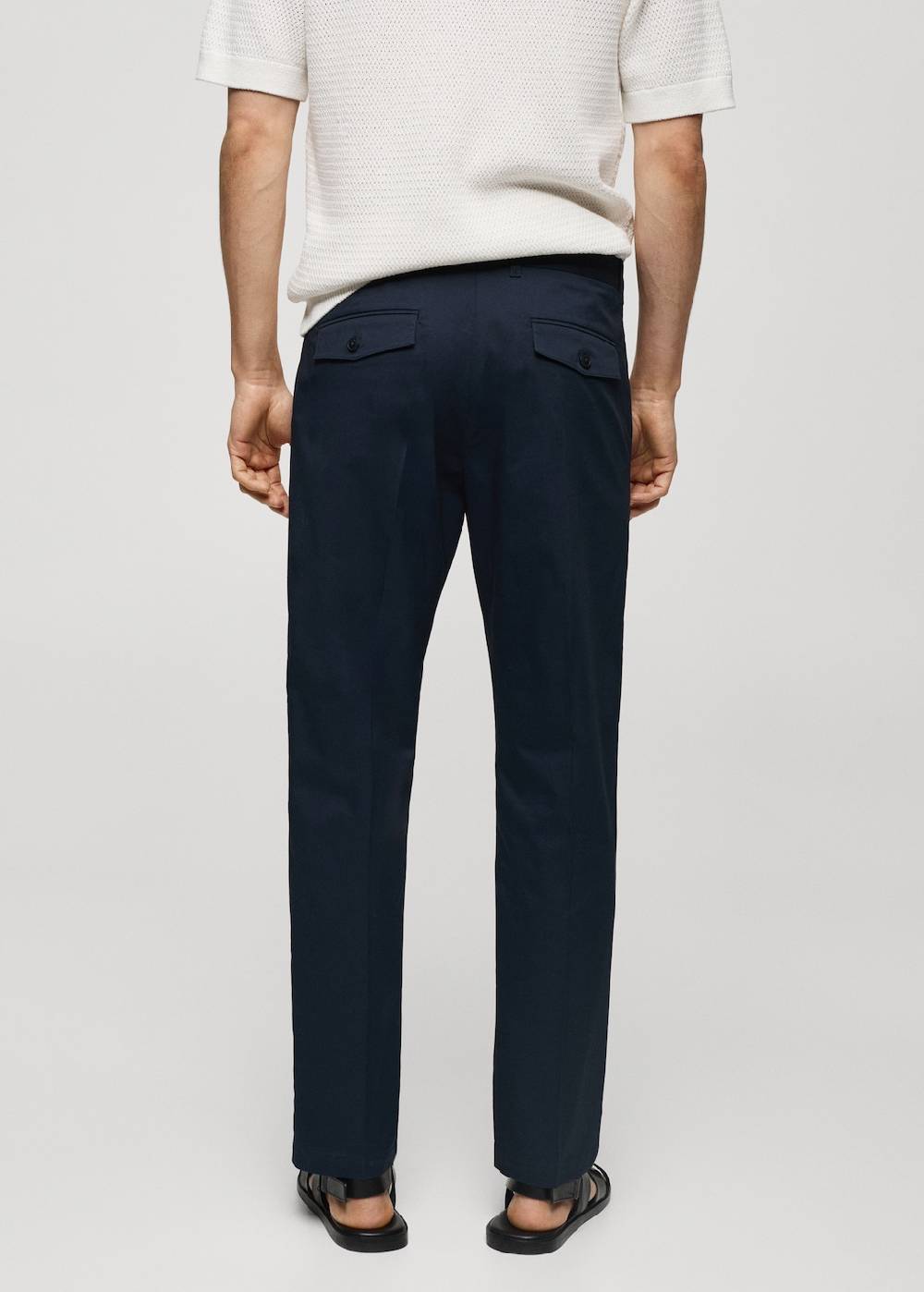 Mango Regular Fit-Baumwollhose mit Struktur Fabrikpreis
