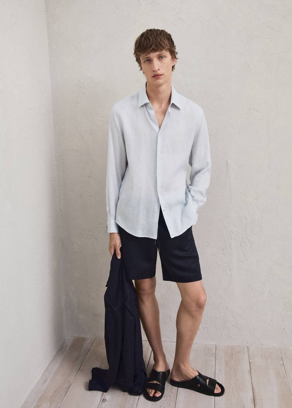 Mango Leinen-Bermudashorts aus Tencel mit Kordelzug Rabatt