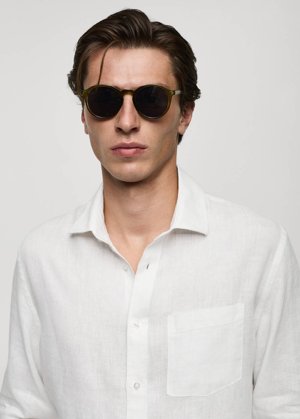 Mango Classic-Fit-Hemd aus 100 % Leinen Großer Ausverkauf
