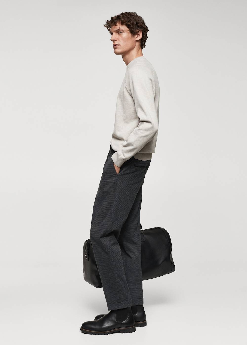 Mango Slim Fit-Baumwollhose Begrenztes Angebot