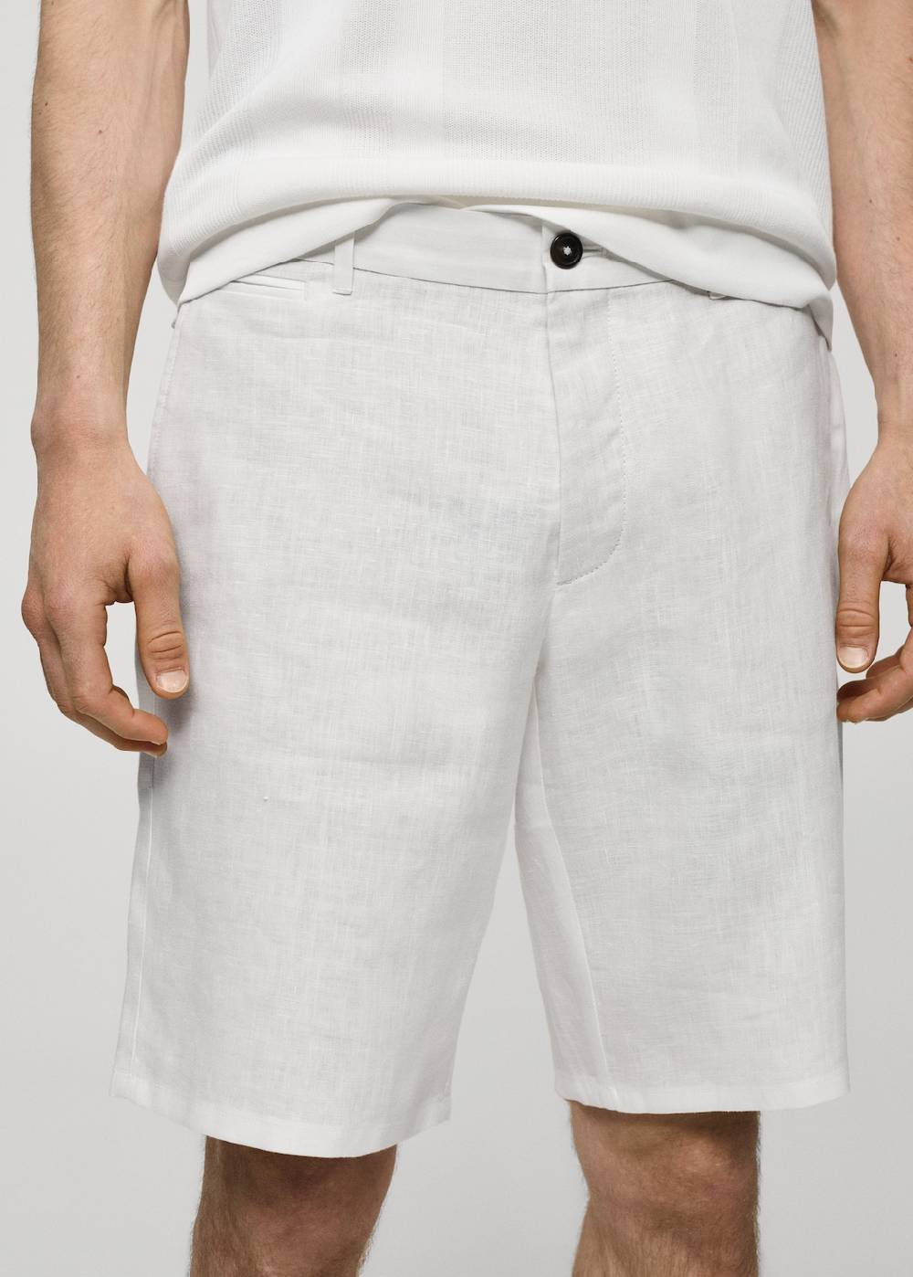 Mango Slim-Fit-Bermudashorts aus 100 % Leinen Preisnachlass
