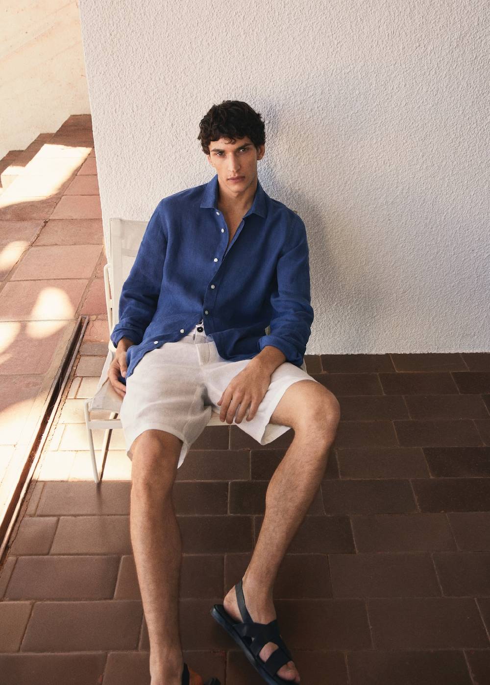 Mango Slim-Fit-Bermudashorts aus 100 % Leinen Preisnachlass