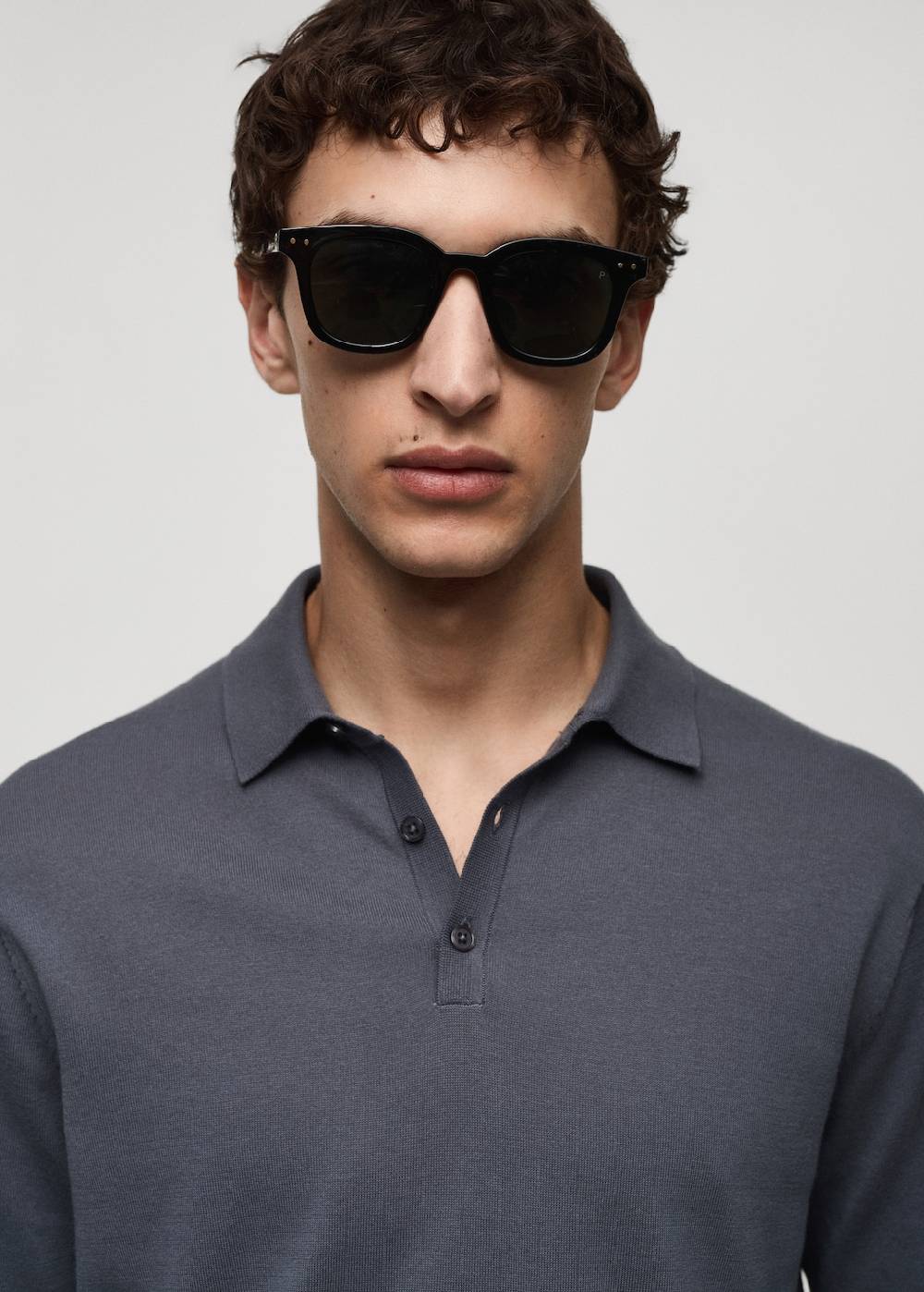 Mango Strick-Poloshirt aus 100 % Baumwolle Saisonschlussverkauf