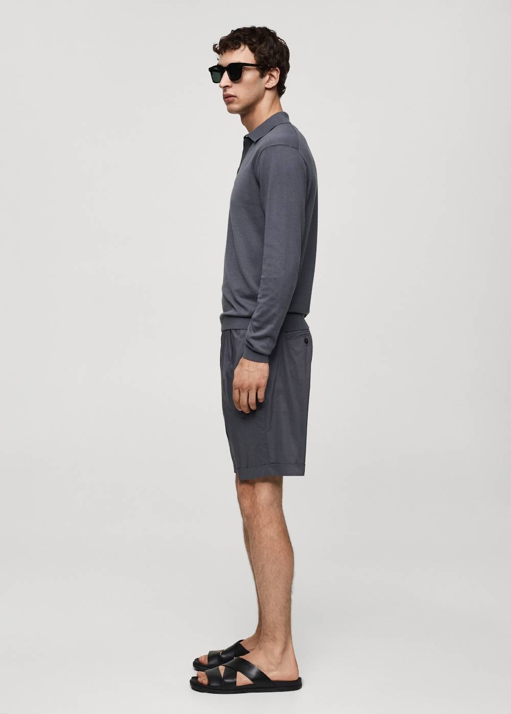 Mango Strick-Poloshirt aus 100 % Baumwolle Saisonschlussverkauf