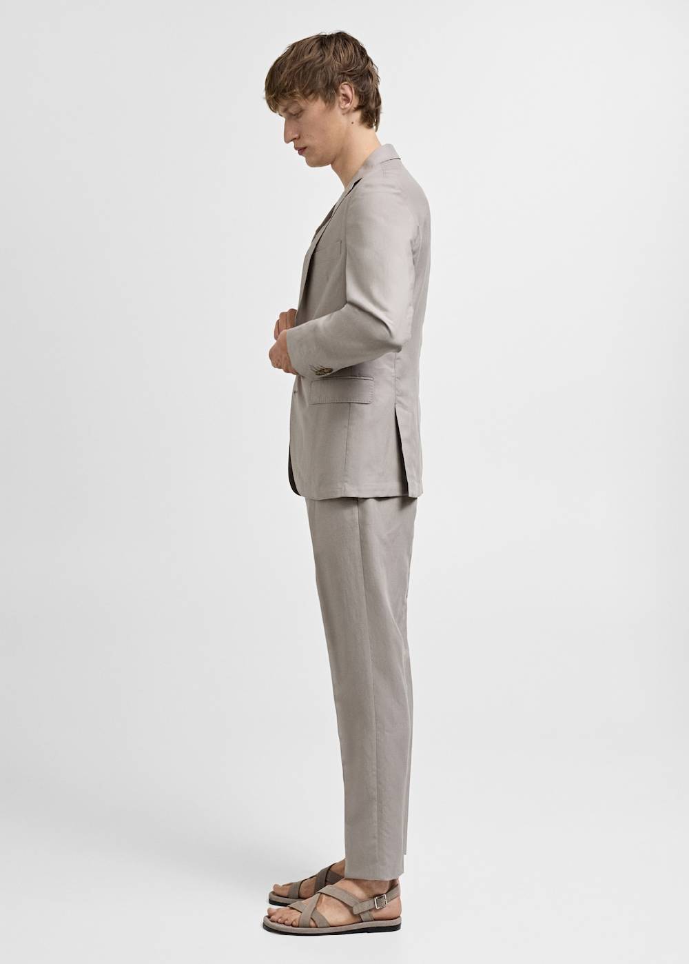 Mango Slim Fit-Anzughose aus Leinenmix Cyber Monday
