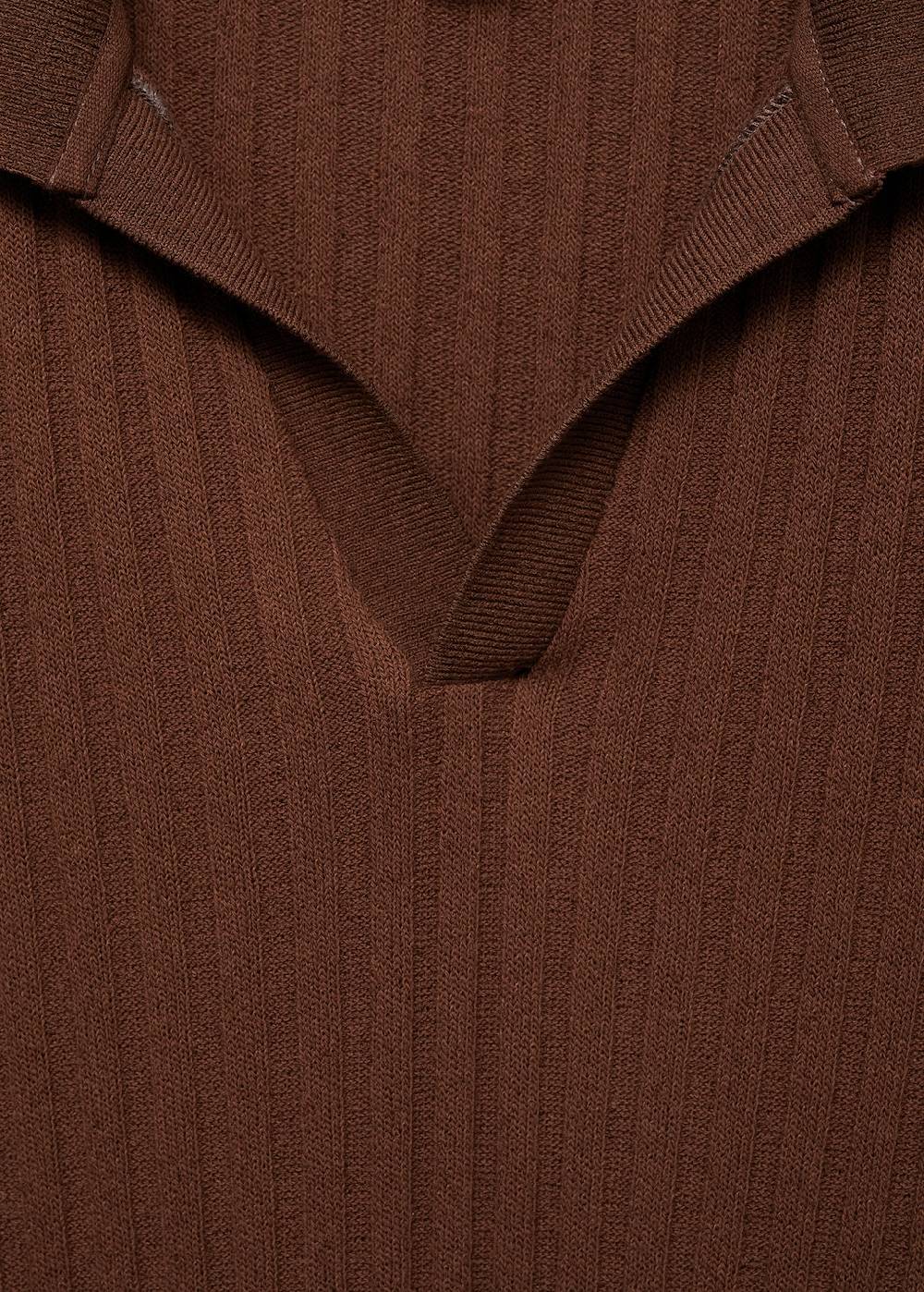 Mango Geripptes Regular-Fit-Poloshirt aus Baumwolle Osterangebot