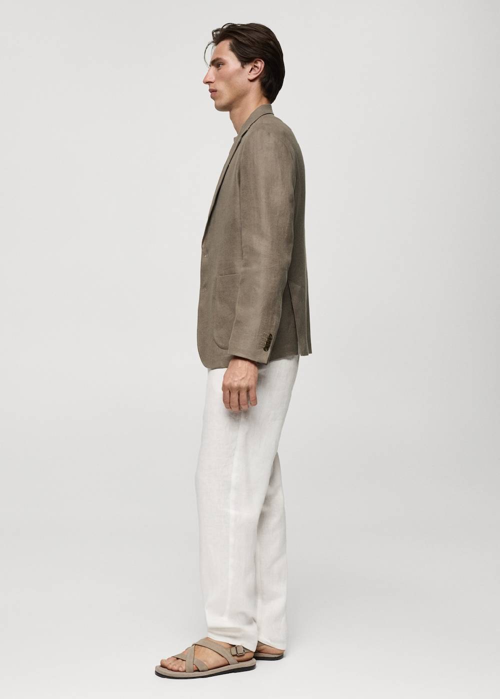 Mango Slim Fit-Blazer aus 100 % Leinen Muttertagsangebot