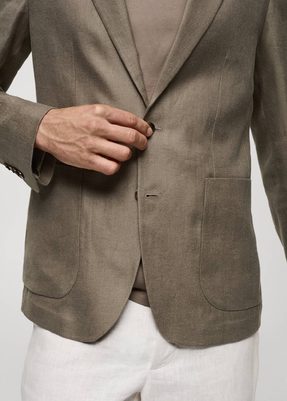 Mango Slim Fit-Blazer aus 100 % Leinen Muttertagsangebot