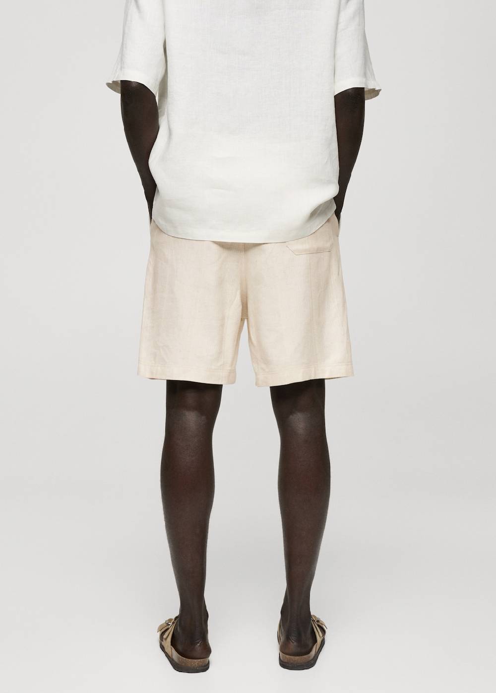 Mango Bermudashorts aus Baumwoll-Leinengemisch mit Kordelzug Exklusive Angebote