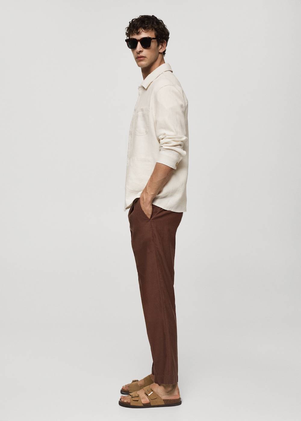 Mango Overshirt mit Taschen aus 100 % Leinen Neuheiten