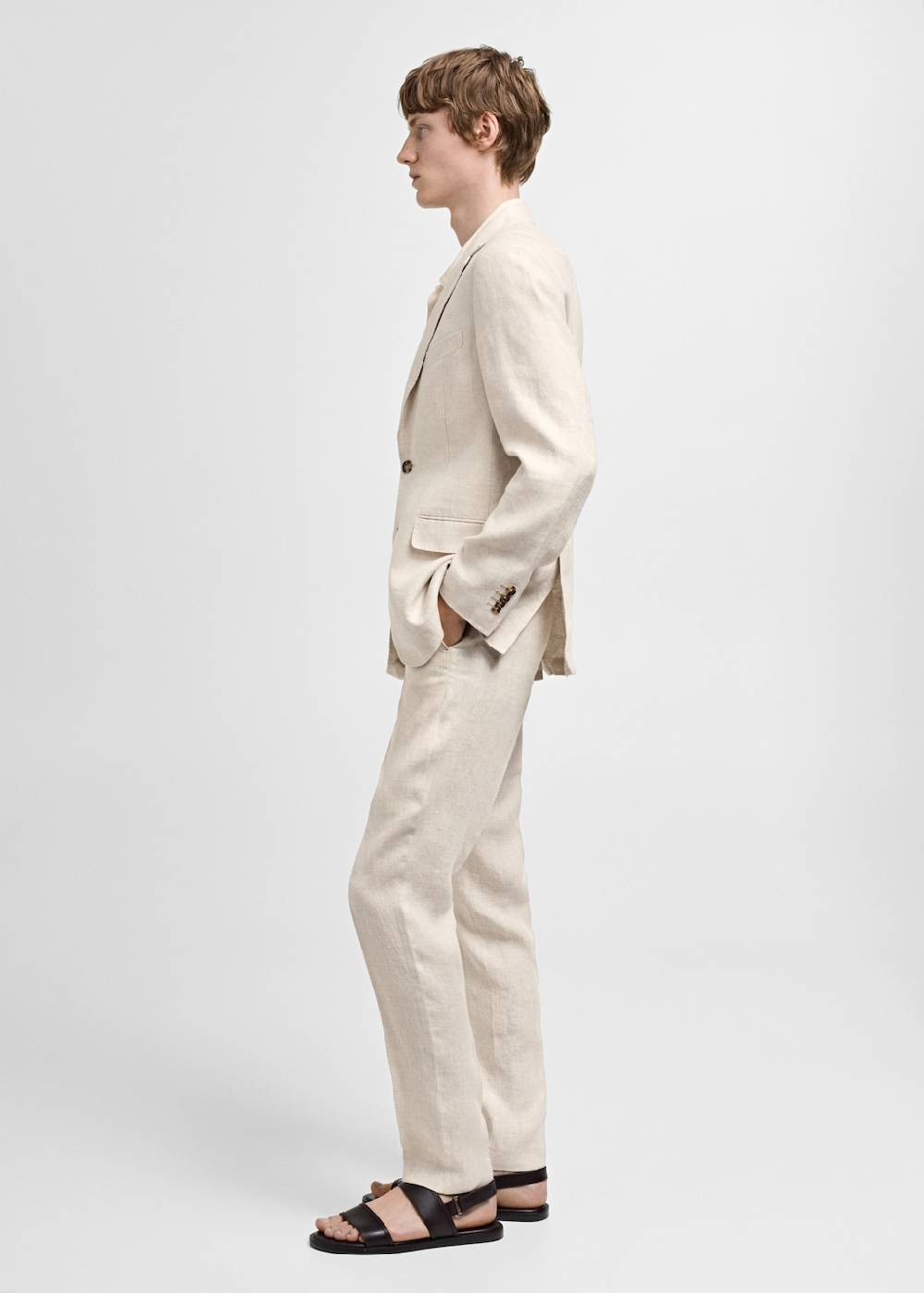 Mango Slim Fit-Anzugjacke aus 100 % Leinen Saisonale Angebote