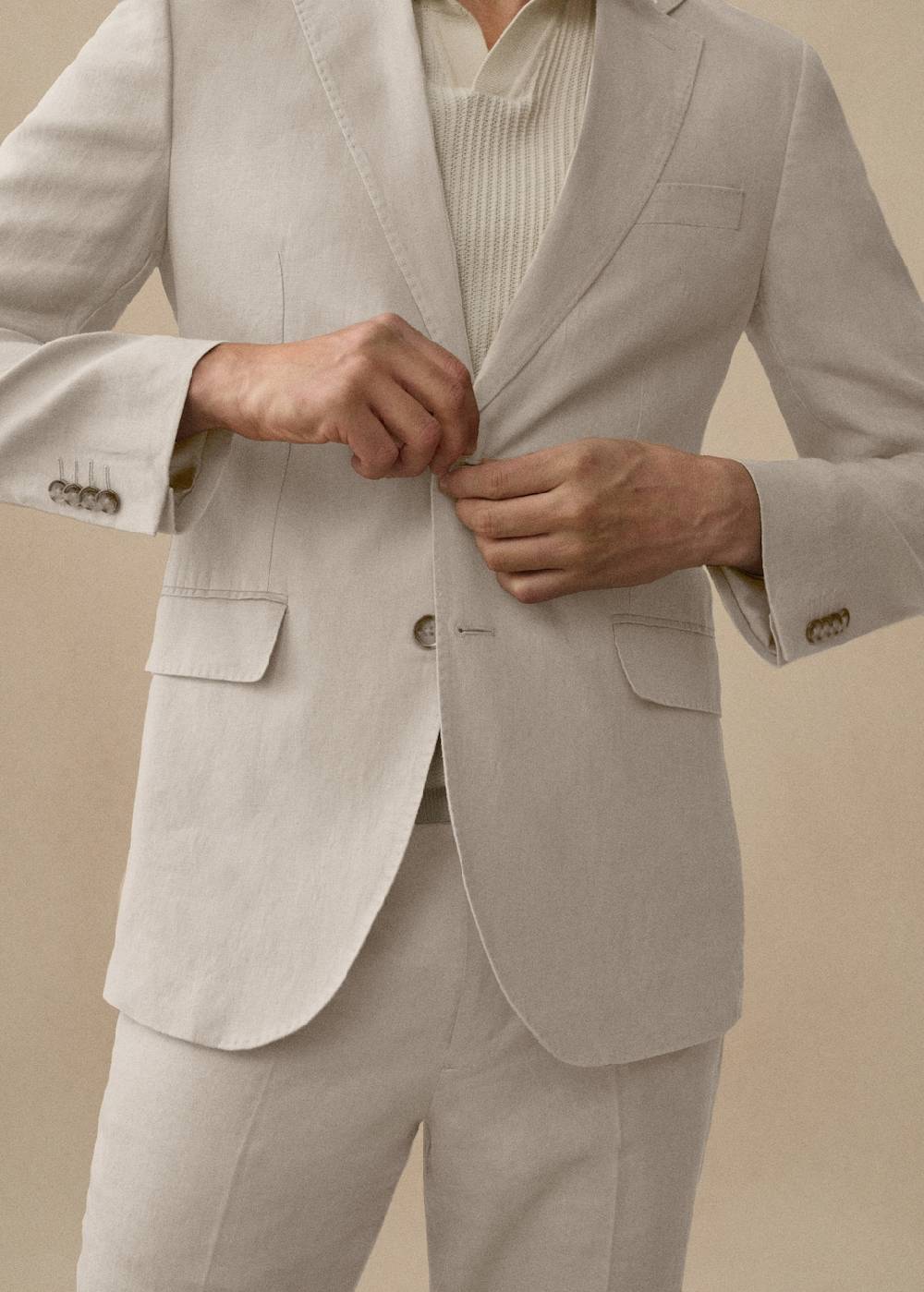Mango Slim Fit-Anzugjacke aus 100 % Leinen Saisonale Angebote