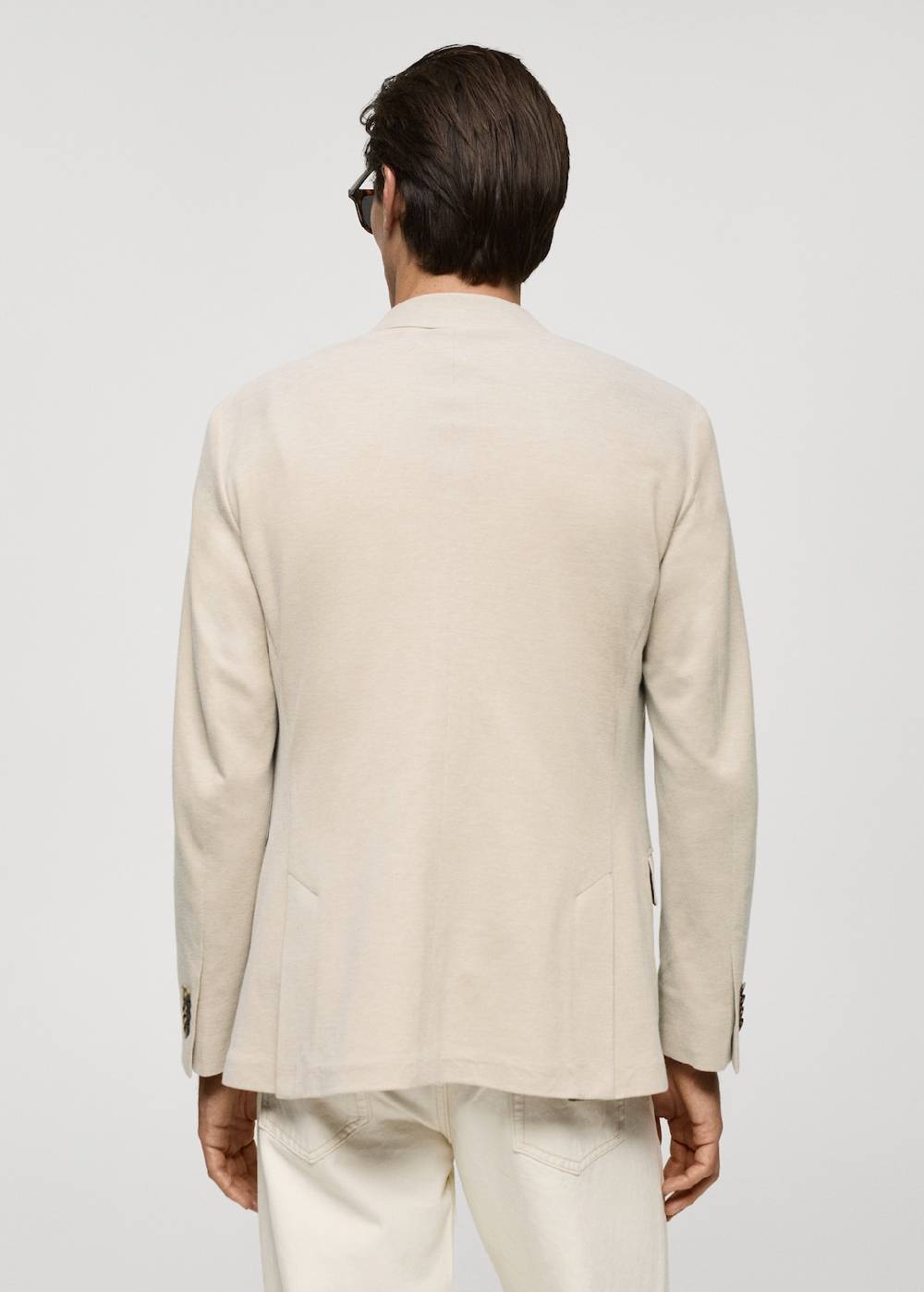 Mango Strukturierter Slim Fit-Baumwollblazer Tiefpreis