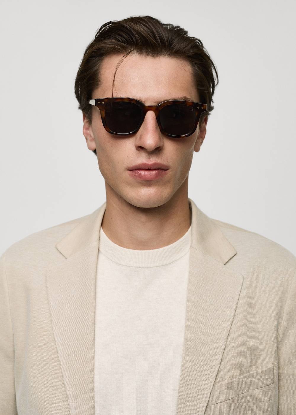 Mango Strukturierter Slim Fit-Baumwollblazer Tiefpreis