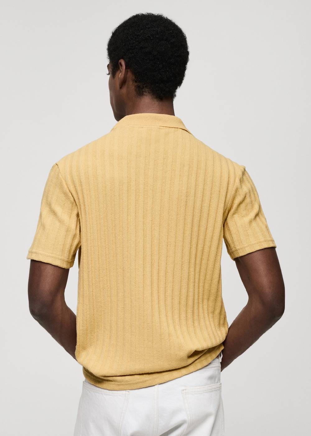 Mango Geripptes Regular-Fit-Poloshirt aus Baumwolle Wochenangebot