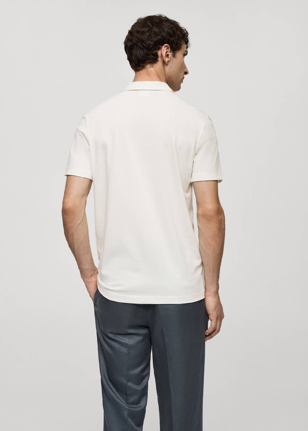 Mango Strukturiertes Slim-Fit-Poloshirt aus Baumwoll-Piqué Kostenlose Rückgabe