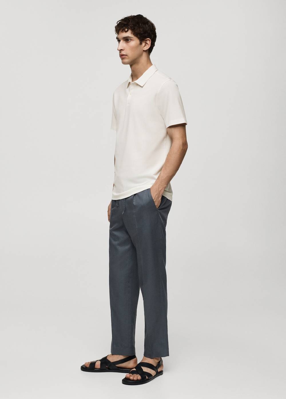 Mango Strukturiertes Slim-Fit-Poloshirt aus Baumwoll-Piqué Kostenlose Rückgabe