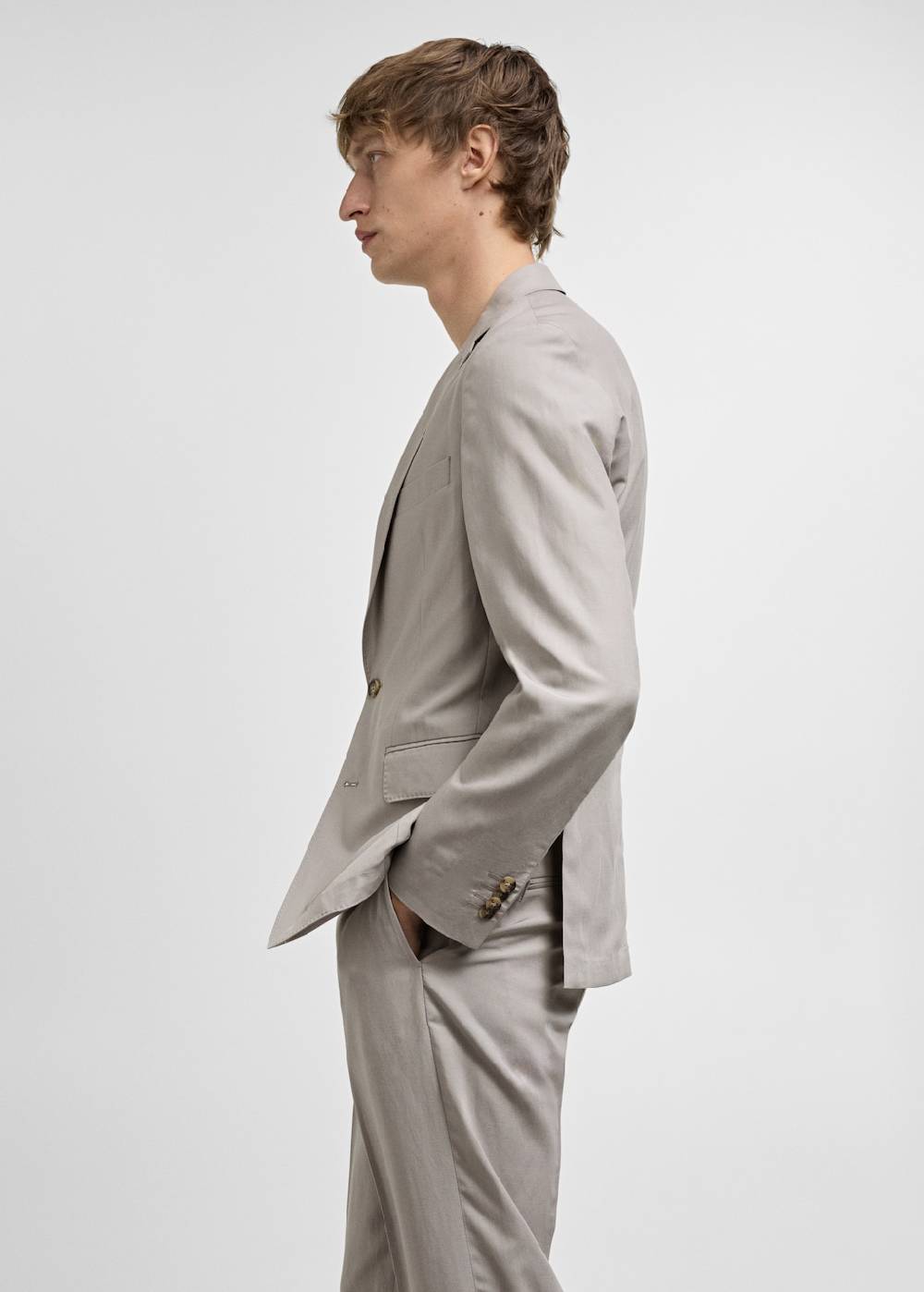 Mango Slim Fit-Anzugblazer aus Leinengemisch Begrenzte Freigabe