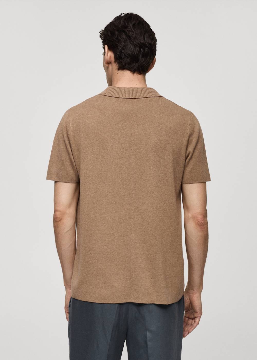 Mango Texturiertes Strick-Poloshirt aus Baumwolle Letzte 2 Tage
