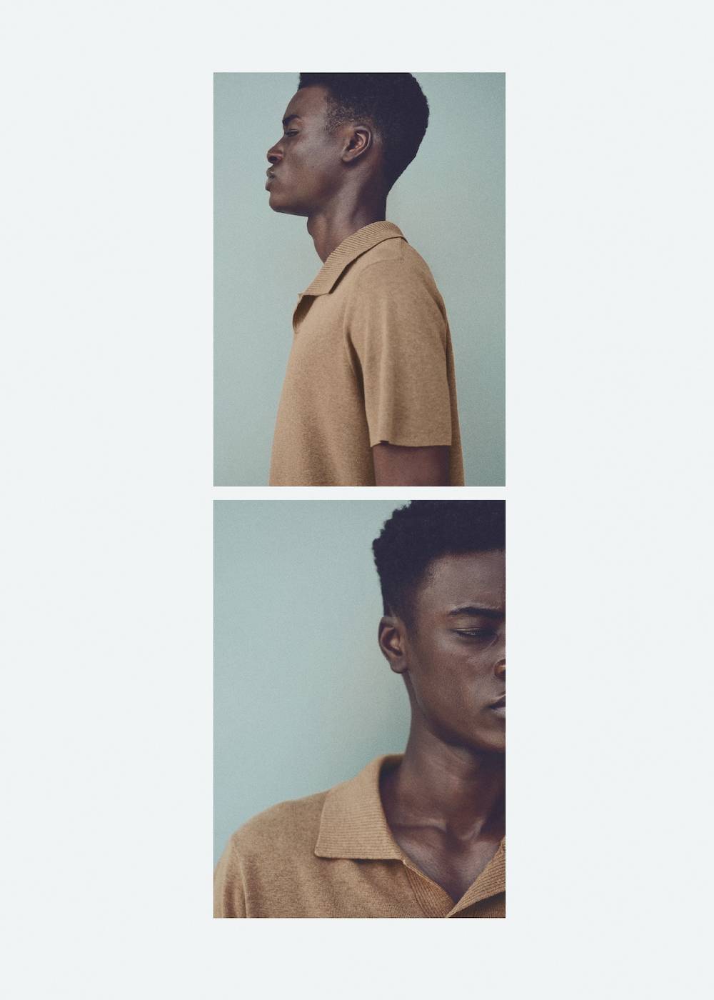 Mango Texturiertes Strick-Poloshirt aus Baumwolle Letzte 2 Tage