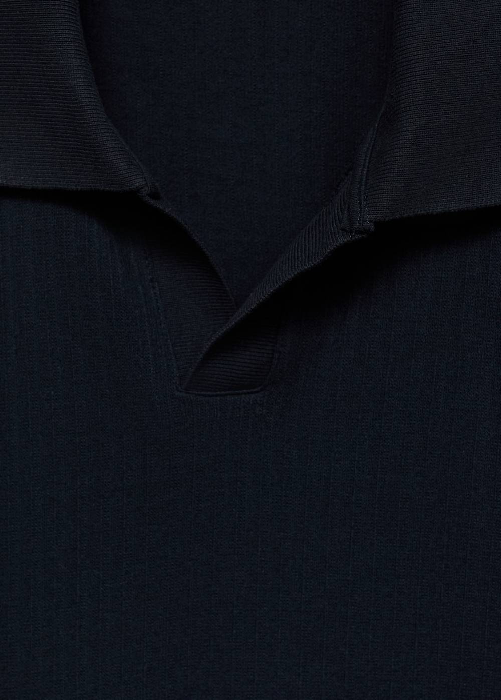 Mango Geripptes Regular-Fit-Poloshirt aus Baumwolle Letzter Tag