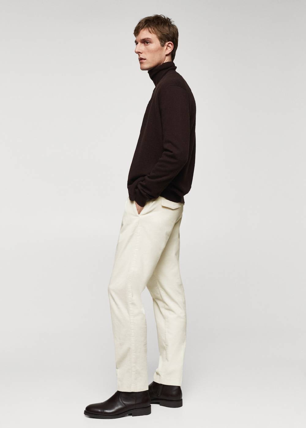 Mango Bundfaltenhose aus Cord Zeitbegrenzte Promotion
