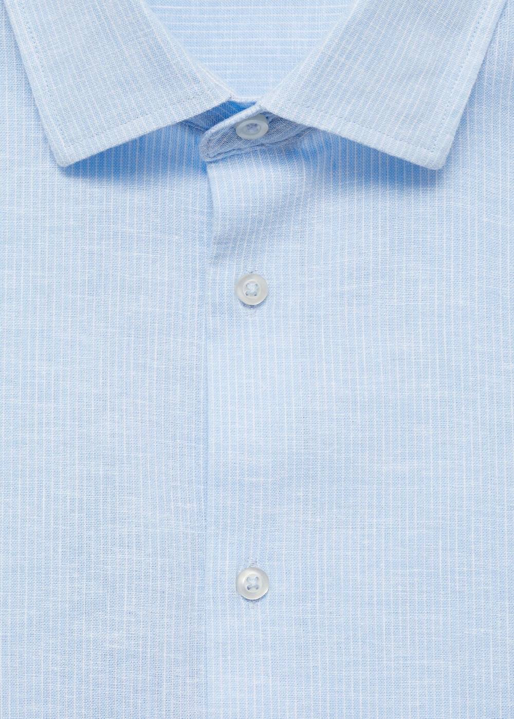 Mango Gestreiftes Regular-Fit-Hemd aus Leinen mit Baumwolle Bis zu 55% Rabatt