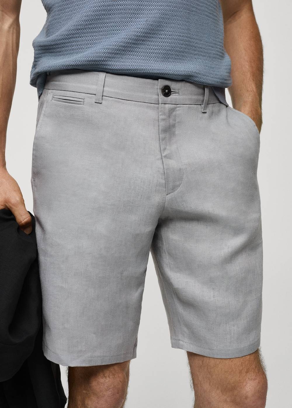 Mango Slim-Fit-Bermudashorts aus 100 % Leinen Super Rabatt