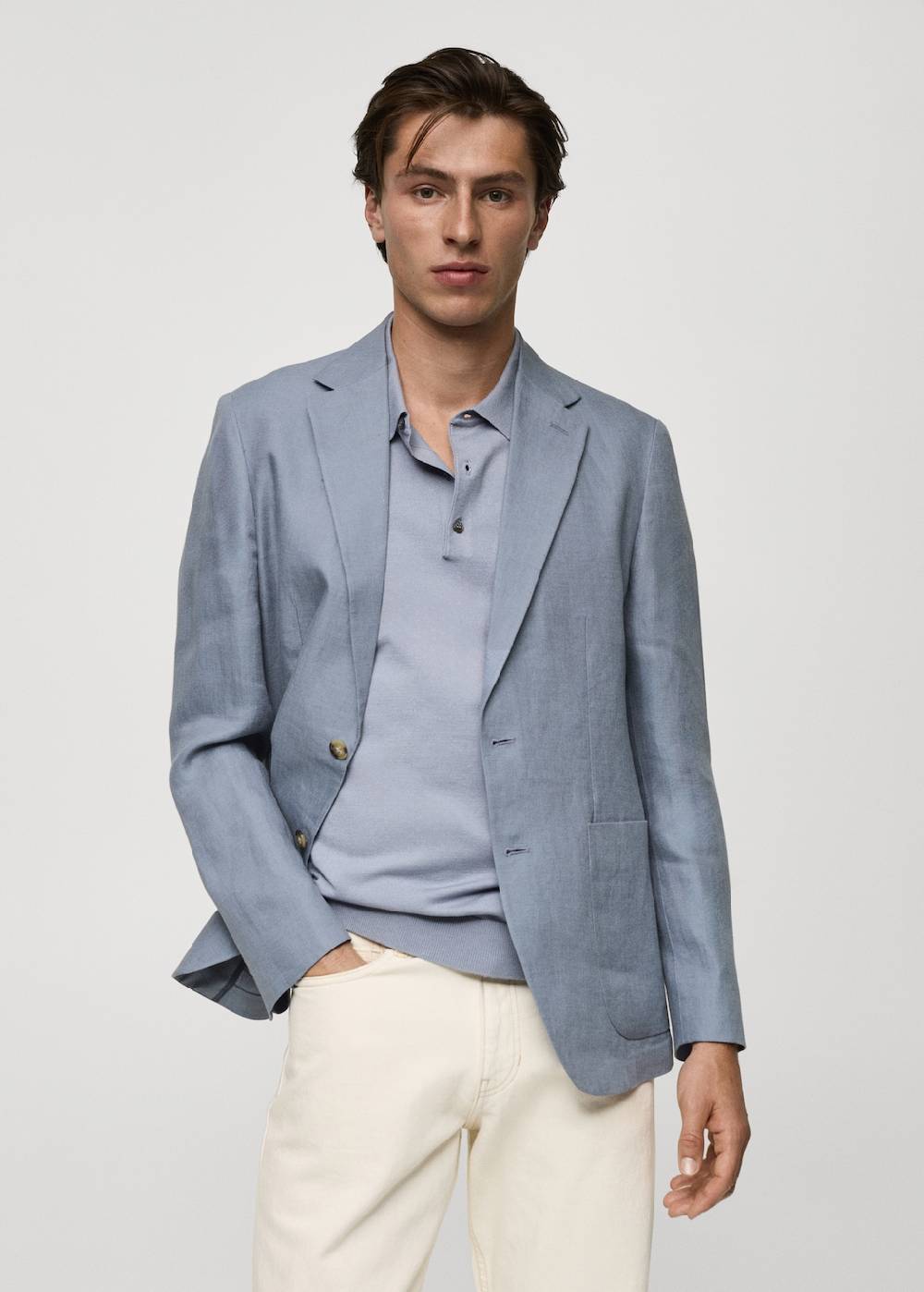 Mango Slim Fit-Blazer aus 100 % Leinen Riesige Rabatte